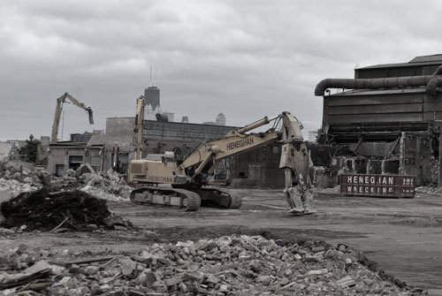 industrial demolition project in Chicago