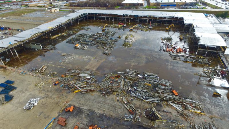 aerial photo of castle metals