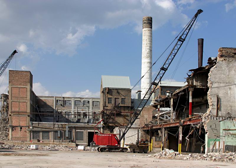 industrial demolition project, Chicago Paperboard