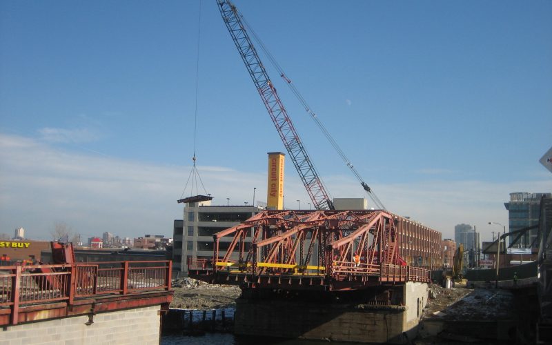 north ave bridge, looking east towards downtown